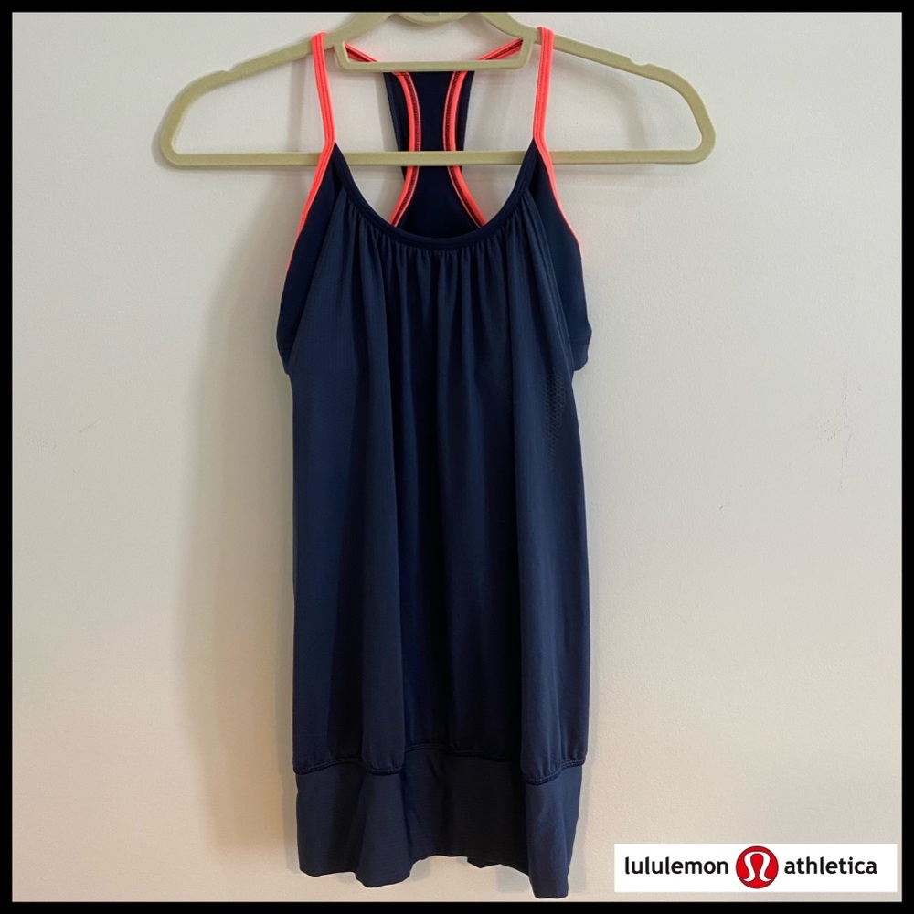 Lululemon No Limits Inkwell/Light Flare Tank, Sz 4